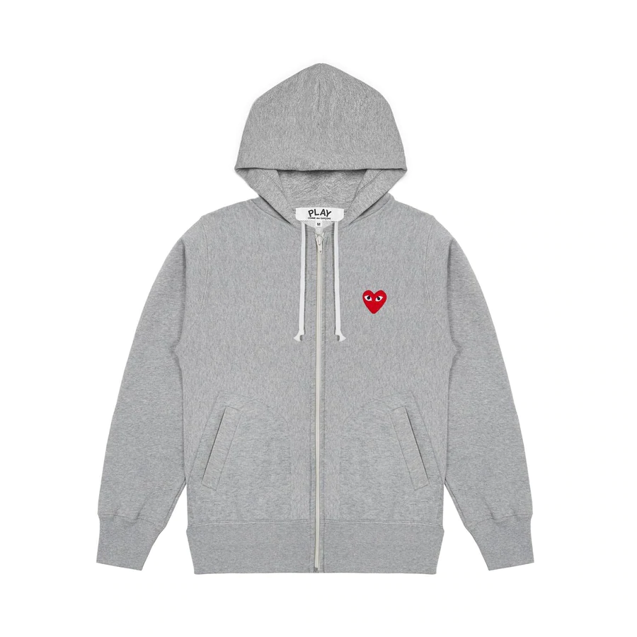 CDG-Hoodie-Grey-Multi-Heart-–-Zip-up1 PLAY GREY PULLOVER HOODIE