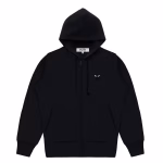 CDG-Play-Big-Heart-Zip-Hoodie-Black