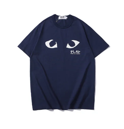 Cdg Navy Blue Eyes T Shirt