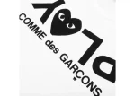 Comme Des Garcons Play Inverted Text T-Shirt White - Image 2