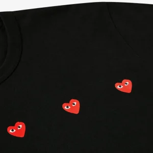 Play Multi Red Heart T-Shirt Black