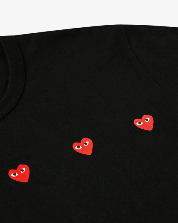 Play Multi Red Heart T-Shirt Black