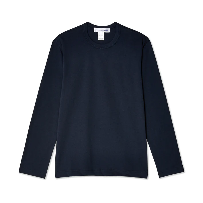 CDG SHIRT FOREVER Men's Long Sleeve Tee Navy