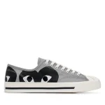 PLAY CONVERSE Low Top Black Heart Jack Purcell Sneakers Black