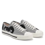PLAY CONVERSE Low Top Black Heart Jack Purcell Sneakers Black