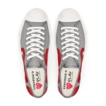 PLAY CONVERSE Low Top Red Heart Jack Purcell Sneakers Red