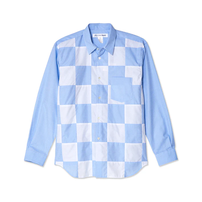 CDG SHIRT Men's Cotton Poplin Shirt Blue/White