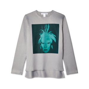 CDG SHIRT Men's Andy Warhol Print Sweater Green