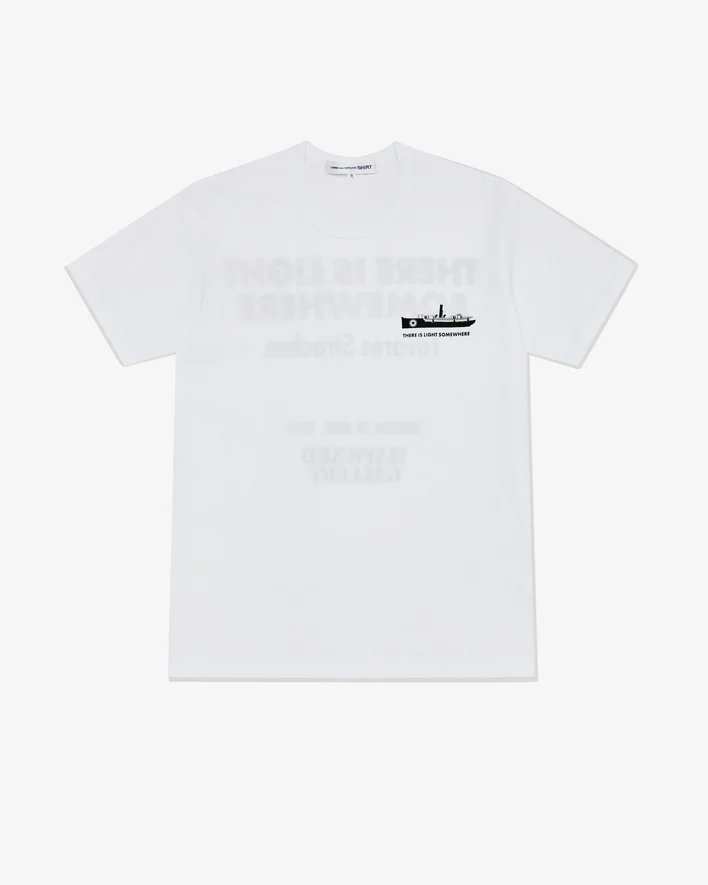 CDG SHIRT B.A.S.E.C. Mens's T-Shirt White
