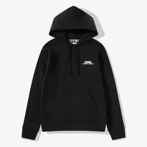 CDG Logo Hoodie Black Front