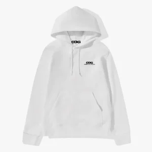 CDG Logo Hoodie White