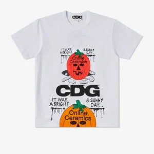 CDG Online Ceramics Pumpkin T-Shirt White
