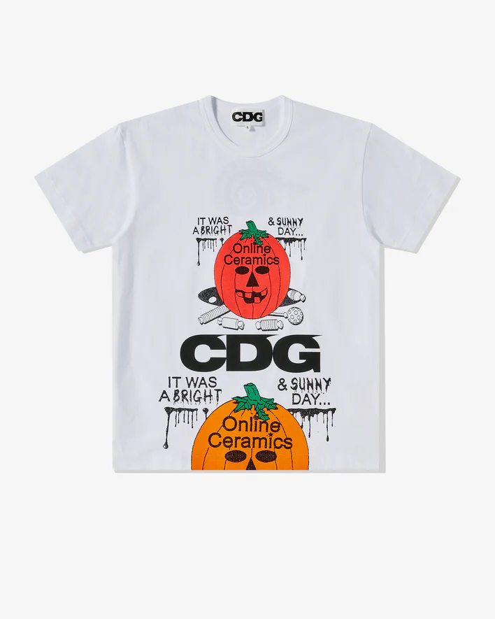 CDG Online Ceramics Pumpkin T-Shirt White