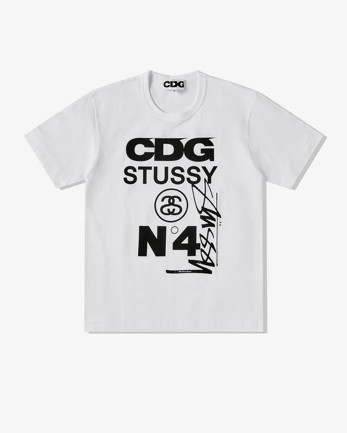 CDG Stüssy T-Shirt White