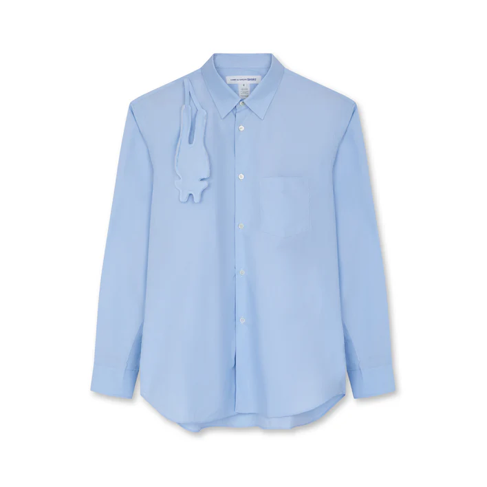 CDG SHIRT Cotton Poplin Plain Creature Shirt Blue