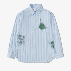 CDG SHIRT Men's Cotton Poplin Garment Printed Shirt Stripe