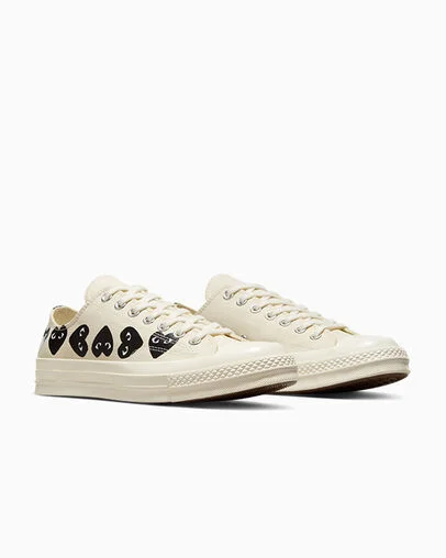 CONVERSE MULTI HEARTS LOW TOP WHITE