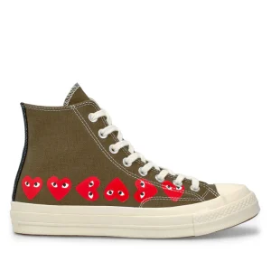PLAY CONVERSE Multi Red Heart Chuck Taylor All Star ’70 High Sneakers