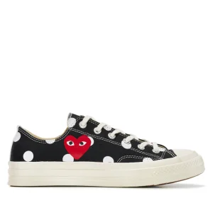 PLAY CONVERSE Polka Dot Red Heart Chuck Taylor All Star ’70 Low Sneakers