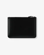 Silver Eyelet Zip Pouch Black SA5100SE
