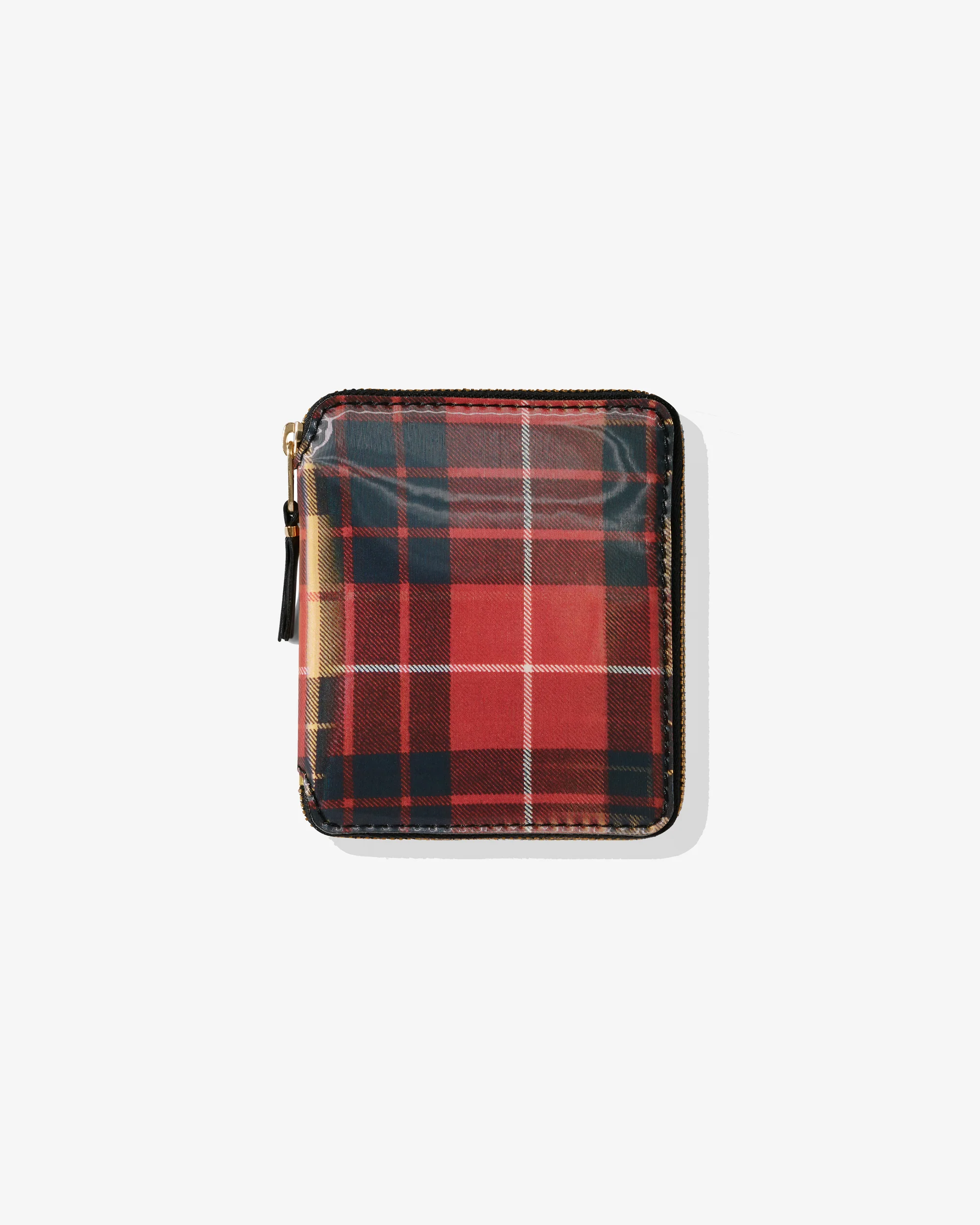 Lenticular Tartan Full Zip Around Wallet Red/Yellow