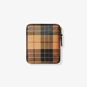 Lenticular Tartan Full Zip Around Wallet Red/Yellow