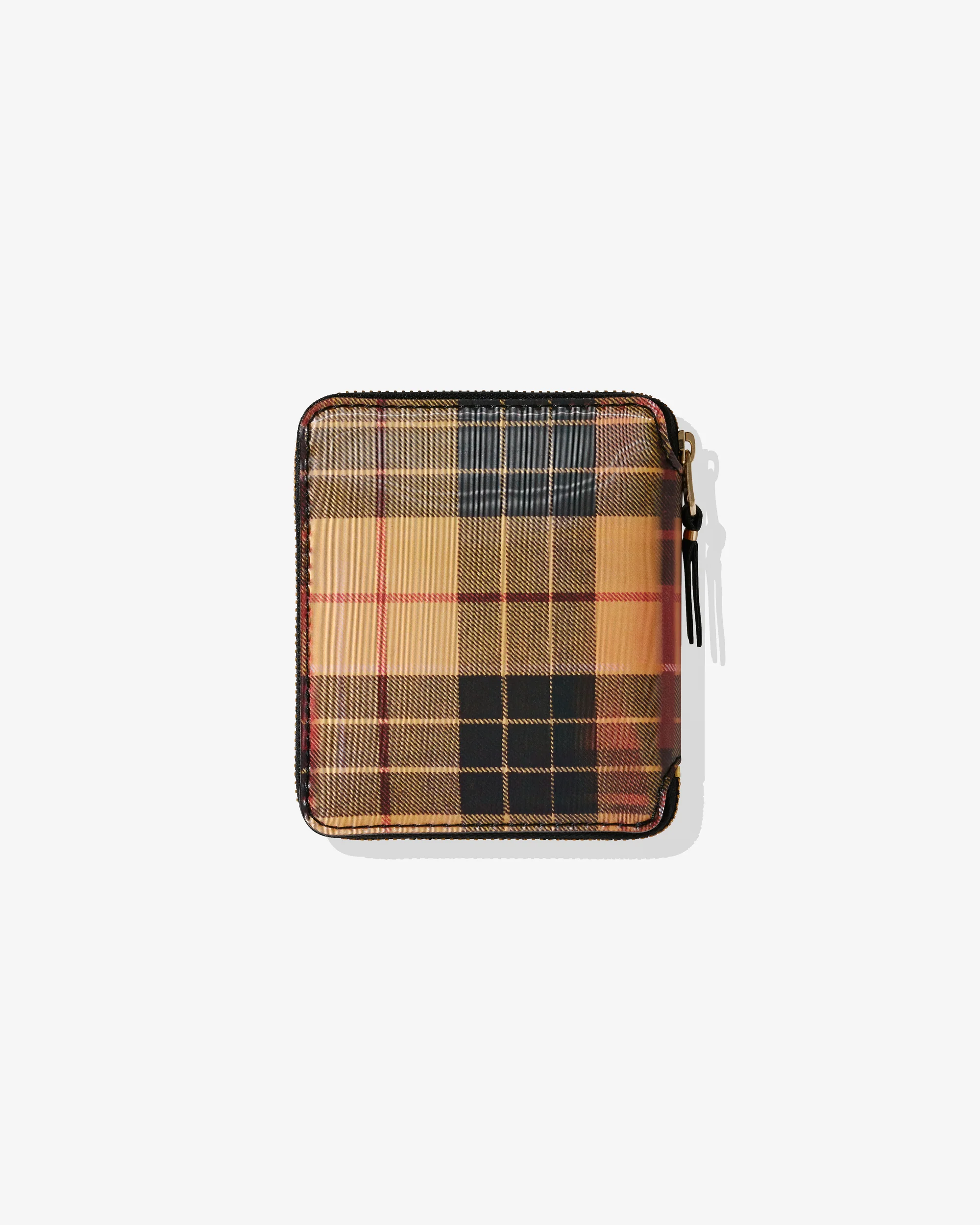 Lenticular Tartan Full Zip Around Wallet Red/Yellow