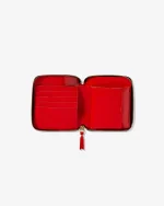 Reversed Hem Full Zip Around Wallet Red SA2100RH