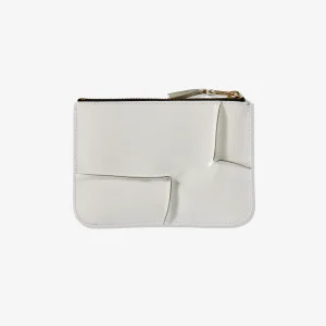 Reversed Hem Zip Pouch White SA8100RH