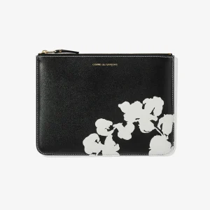 CDG Wreath Zip Pouch Black SA5100