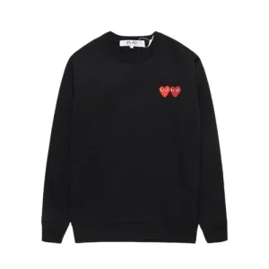 CDG Play Double Heart Logo Sweatshirt