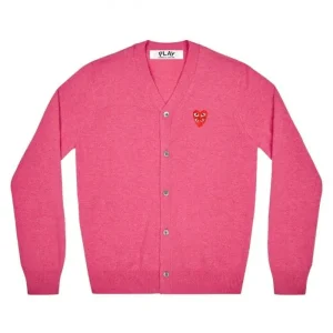 CDG Play Heart Logo Cardigan