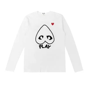CDG Play Heart Logo Long Sleeve T-Shirt