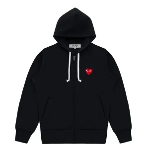 CDG Play Heart Logo Zip-Up Hoodie