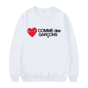 Comme des Garçons Play Heart Logo Sweatshirt (White)
