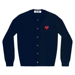 CDG Navy Play Women Cardigan