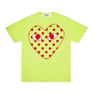 CDG Play Red Spotted Heart T-shirt Spring Series