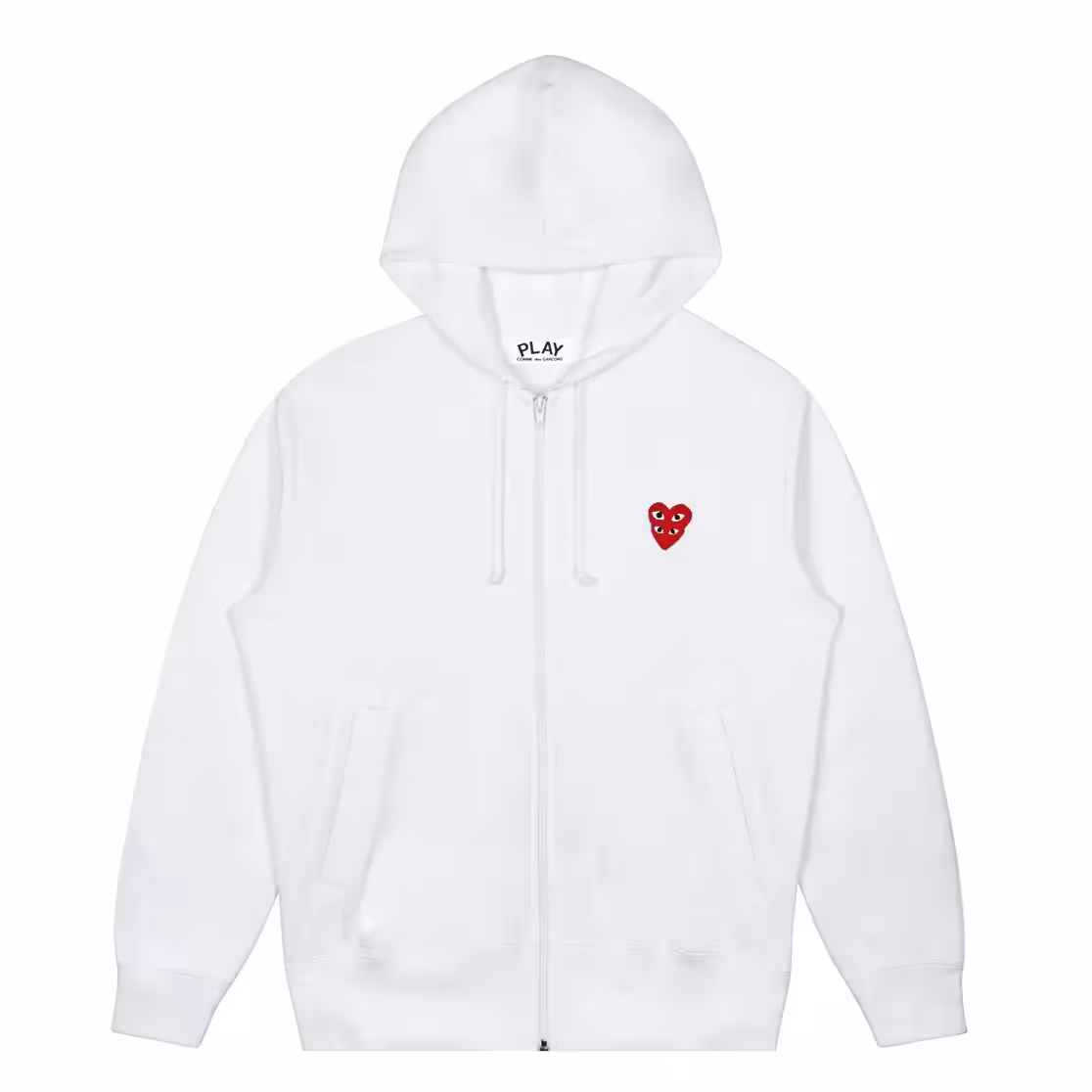 CDG-Play-Hooded-Sweatshirt-with-Double-Red-Heart