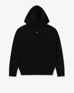 CDG Play Unisex Reverse Black Heart Zip Hooded Sweatshirt Black