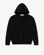 CDG Play Unisex Reverse Black Heart Zip Hooded Sweatshirt Black - Image 2