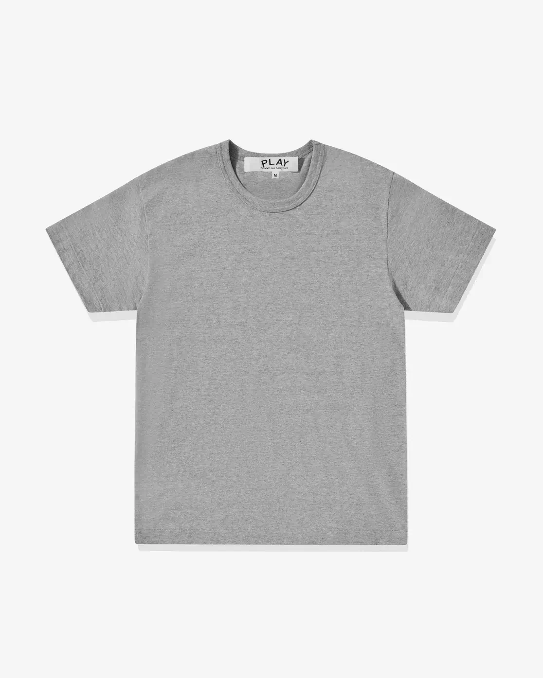 CDG Play Unisex Reverse Red Heart T-Shirt Grey Front Side