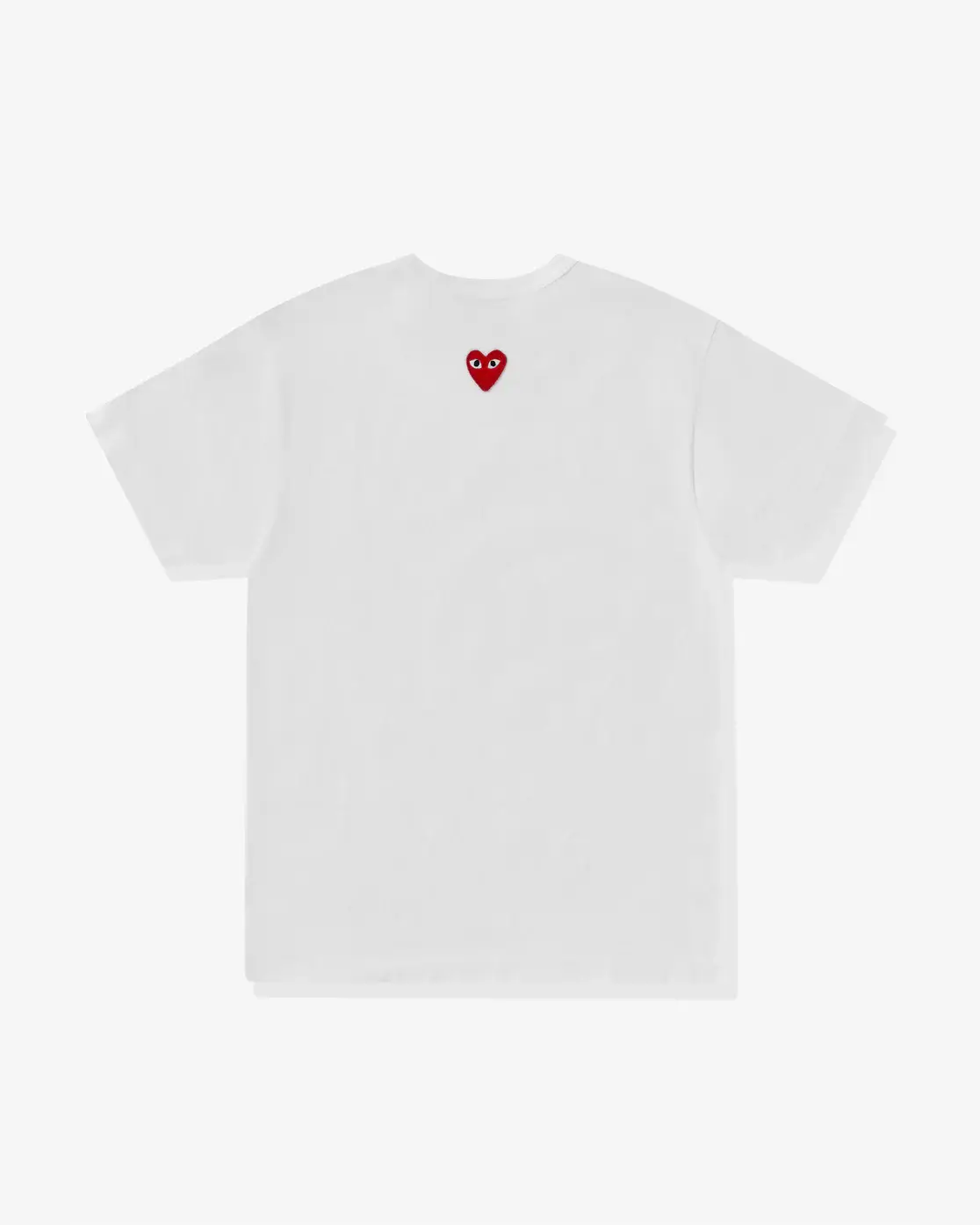CDG Play Unisex Reverse Red Heart T-Shirt White