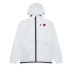 CDG K-Way Zip Jacket White Front Side