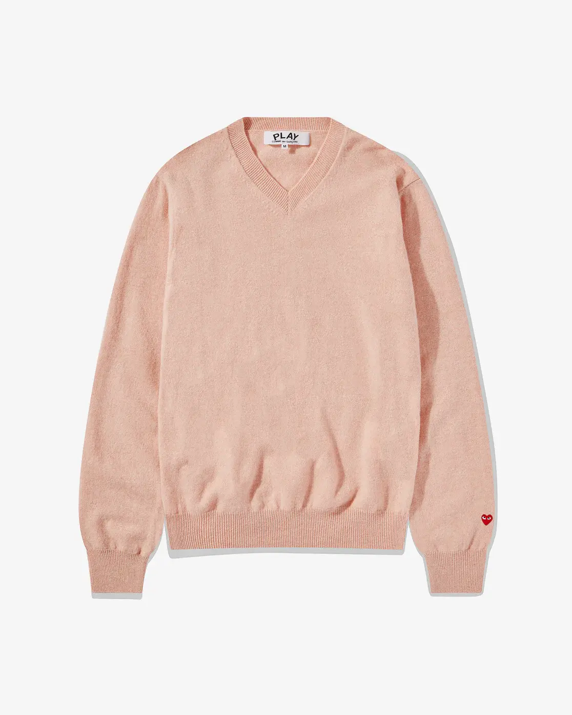 CDG Men Lambswool V Neck Sweater Pink
