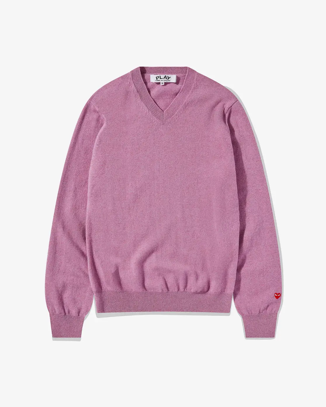 CDG Men Lambswool V Neck Sweater Purple Front Side