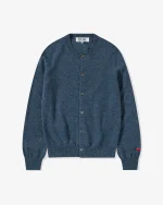CDG Women Lambswool Cardigan Navy