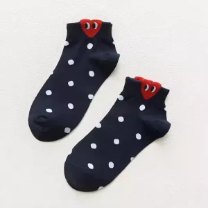 CDG Play Dot White-Black Socks