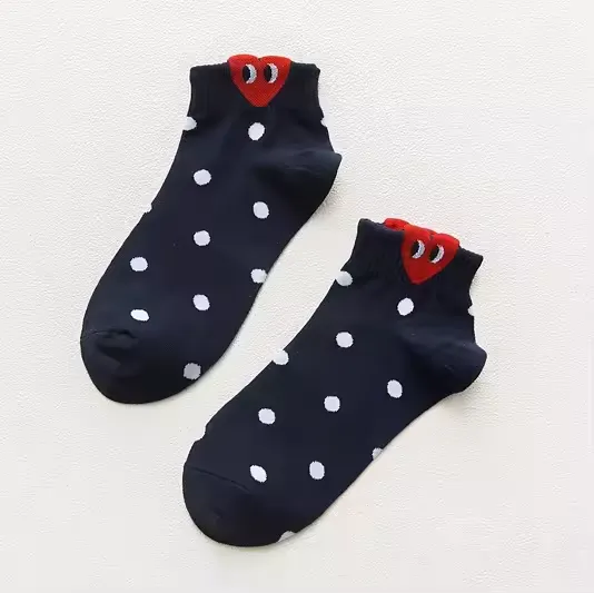 CDG Play Dot White-Black Socks