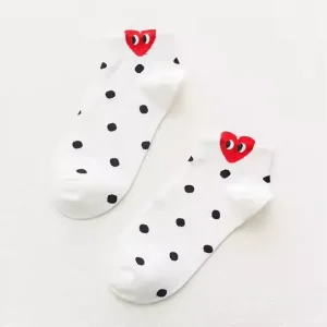 CDG Play Dot White Socks