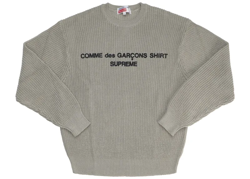 Comme des Garcons Beige Knit Sweater
